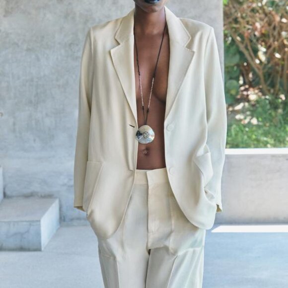 ZARA OVERSIZED FLOWING BLAZER - Picture 2 of 10